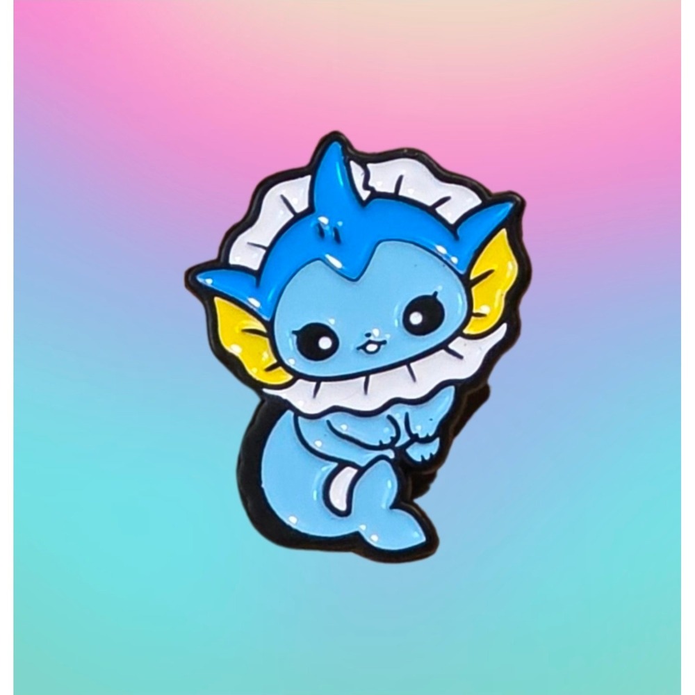 Pokémon VAPOREON Eevee Evolutions Chibi Enamel Pin Set – Collector's Charm